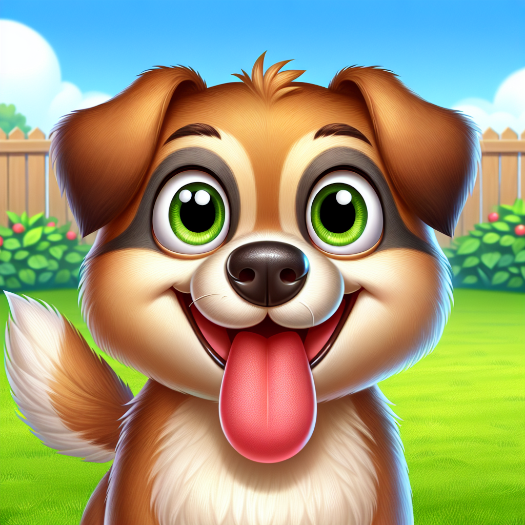 AI-generated image for: realistic image of a happy dog