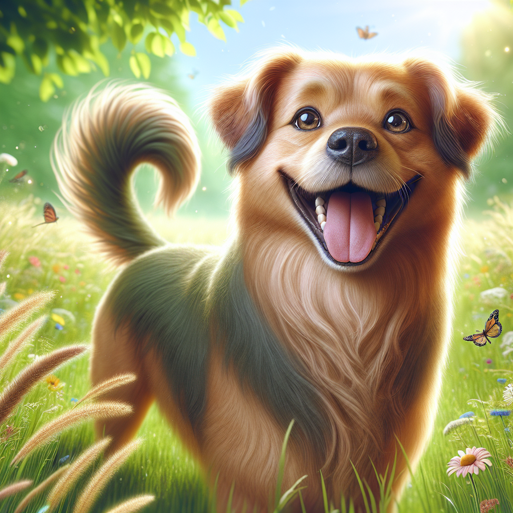 AI-generated image for: realistic image of a happy dog