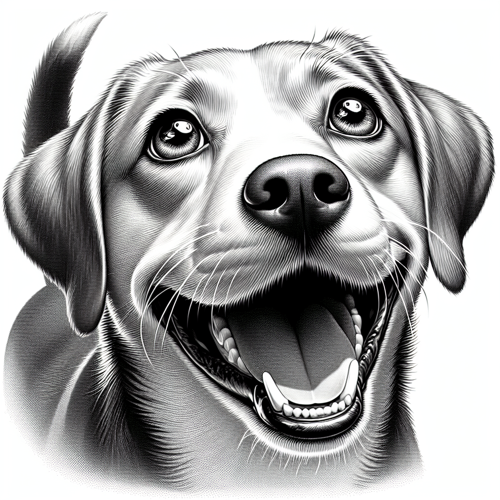 AI-generated image for: realistic image of a happy dog