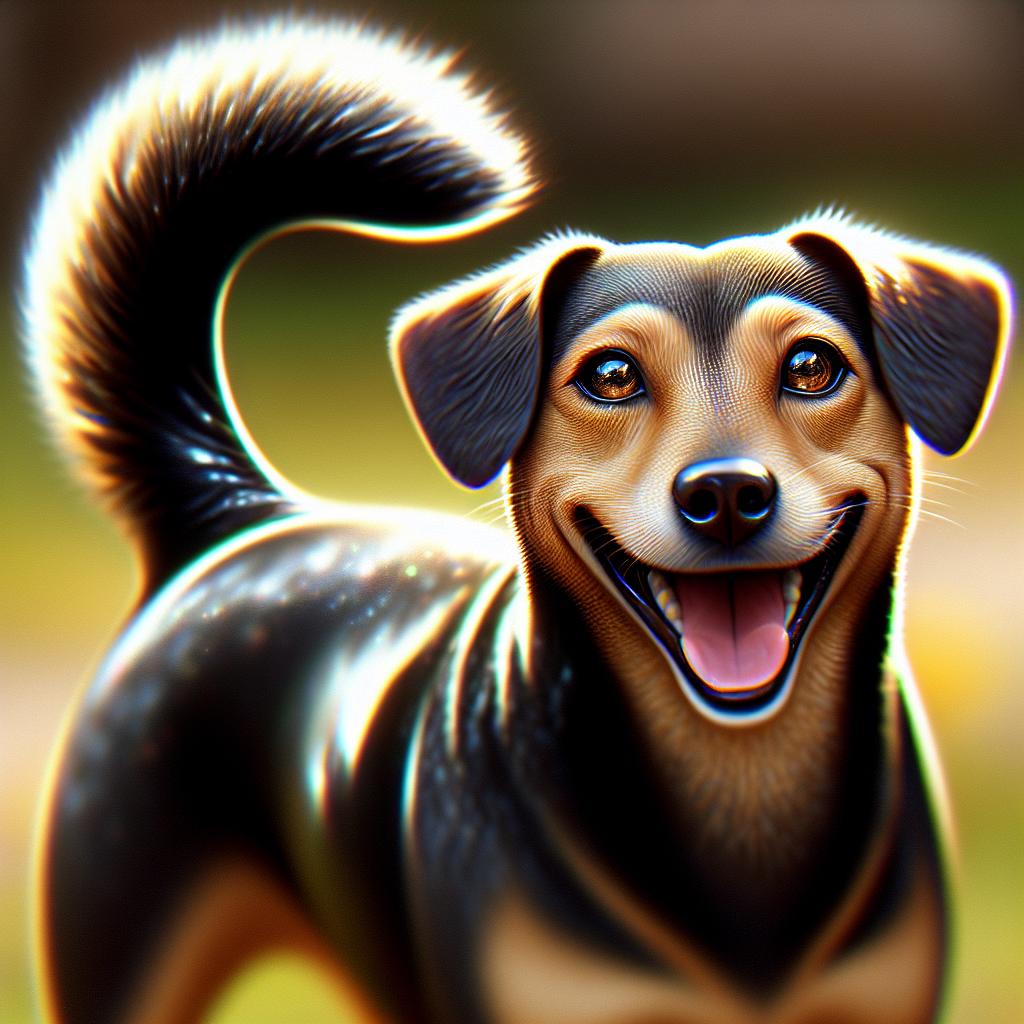 AI-generated image for: realistic image of a happy dog