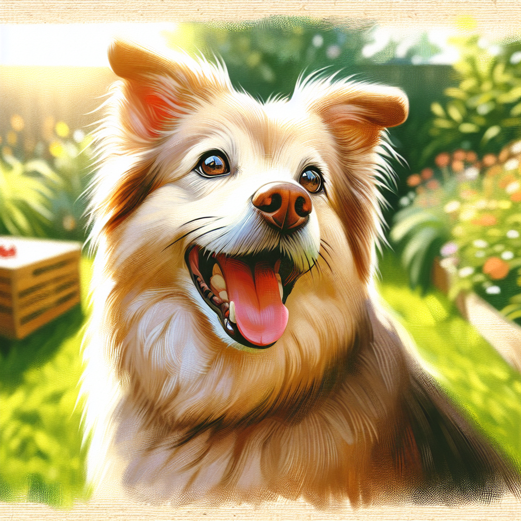 AI-generated image for: realistic image of a happy dog