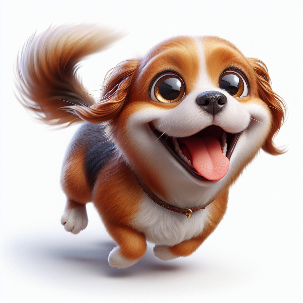 AI-generated image for: realistic image of a happy dog