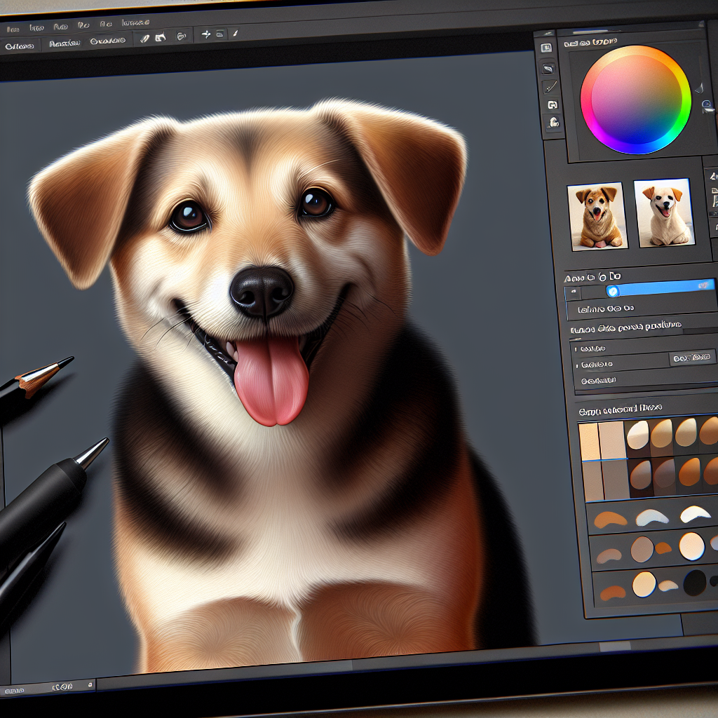 AI-generated image for: realistic image of a happy dog