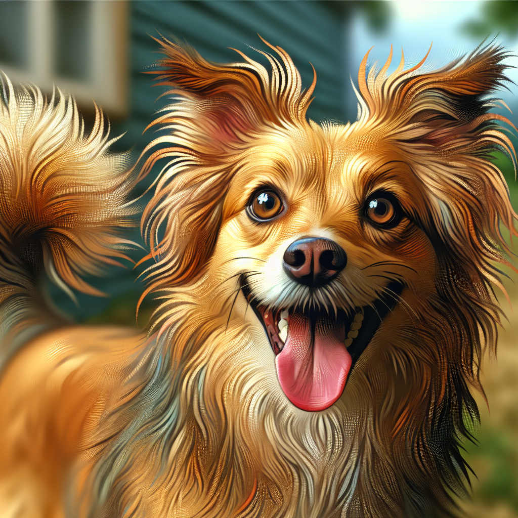 AI-generated image for: realistic image of a happy dog