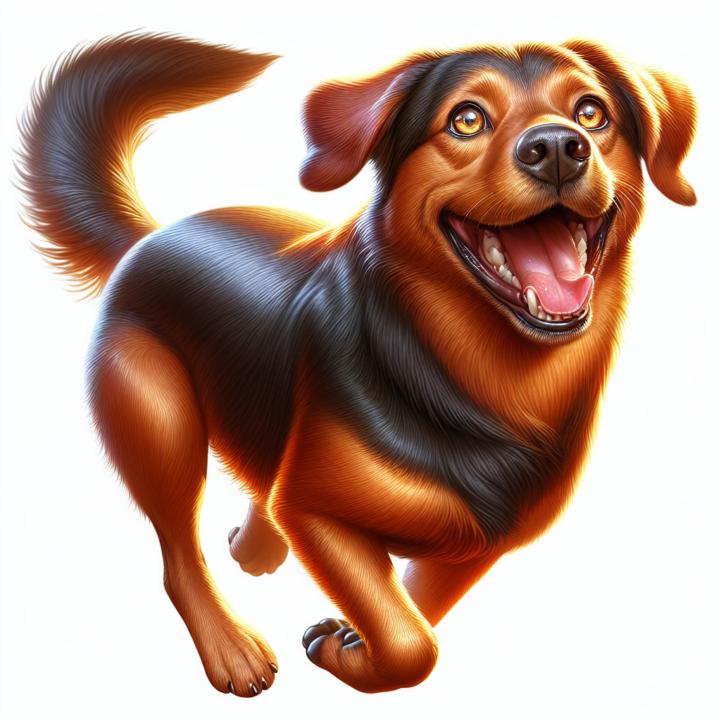 AI-generated image for: realistic image of a happy dog