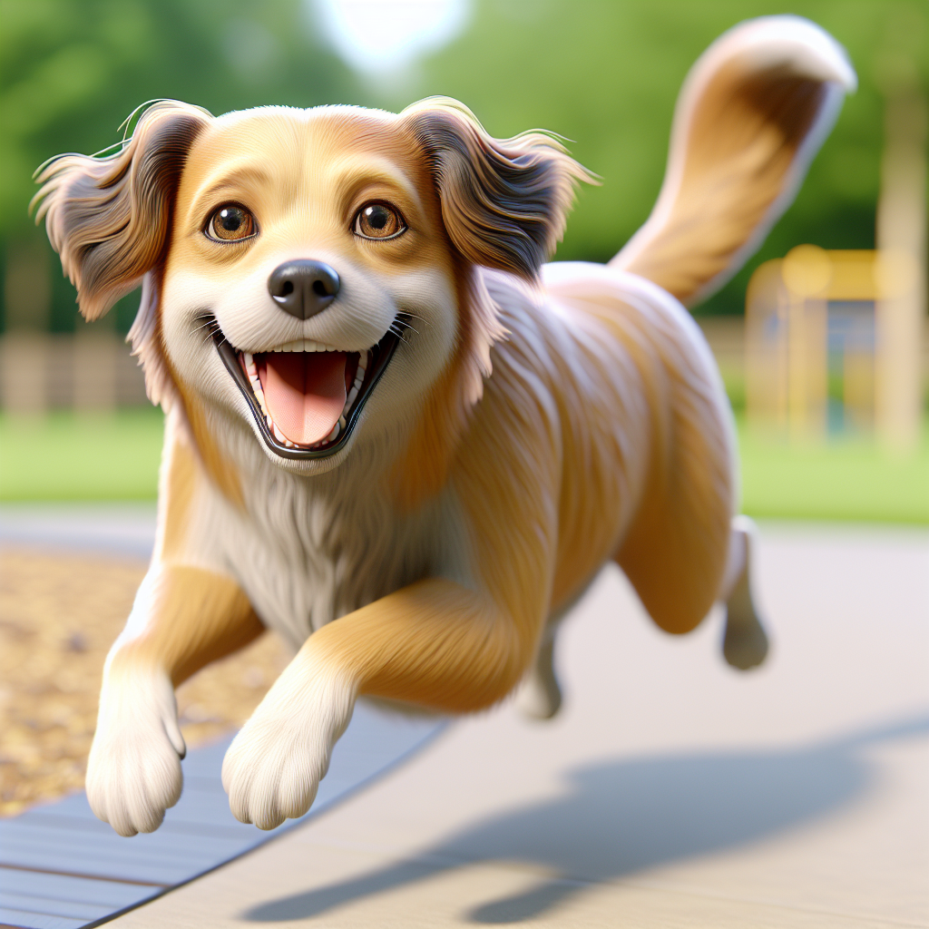 AI-generated image for: realistic image of a happy dog