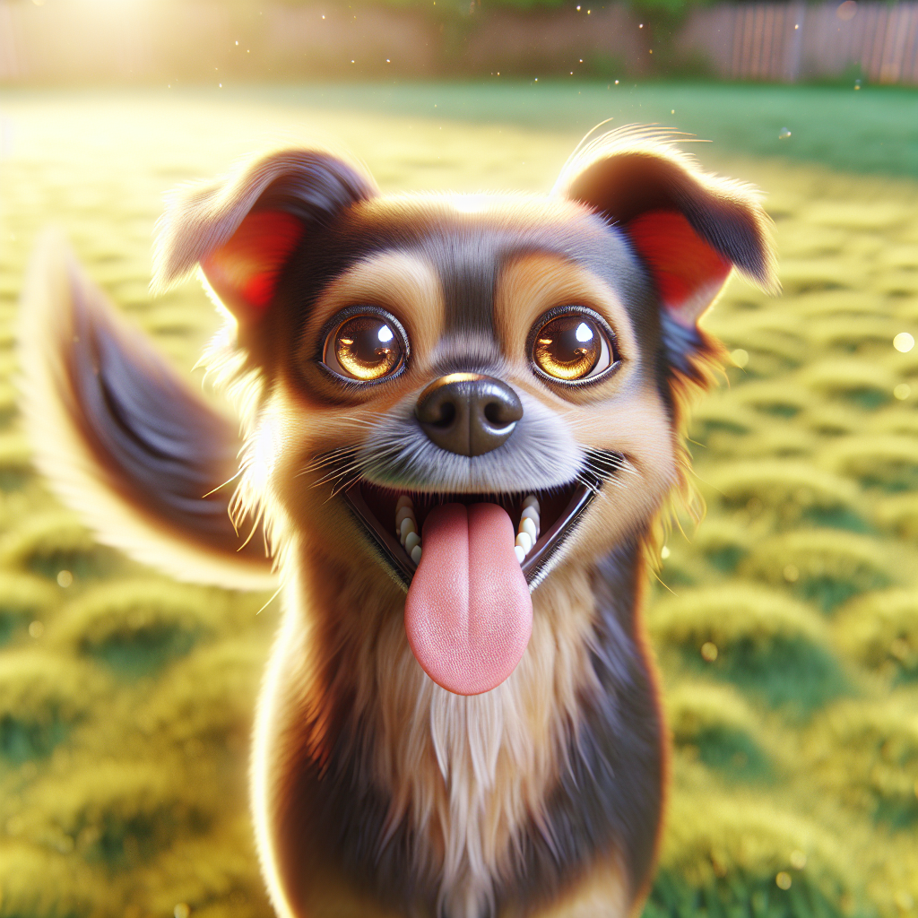 AI-generated image for: realistic image of a happy dog