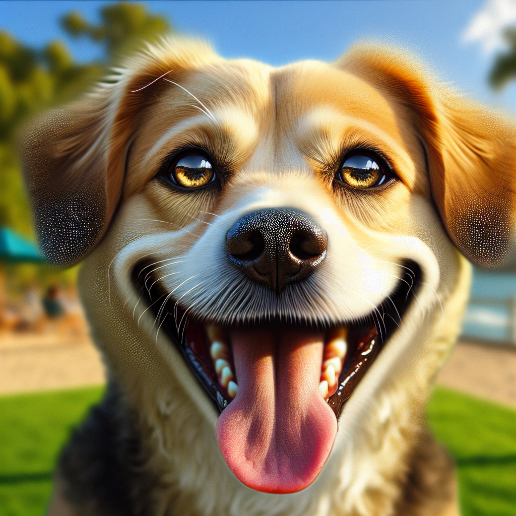 AI-generated image for: realistic image of a happy dog