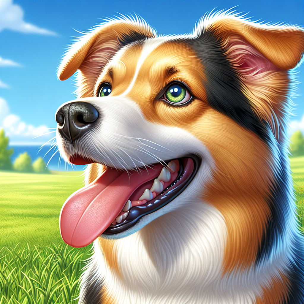 AI-generated image for: realistic image of a happy dog