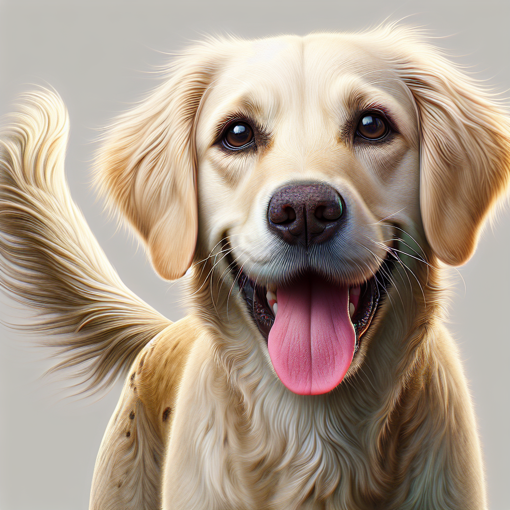 AI-generated image for: realistic image of a happy dog