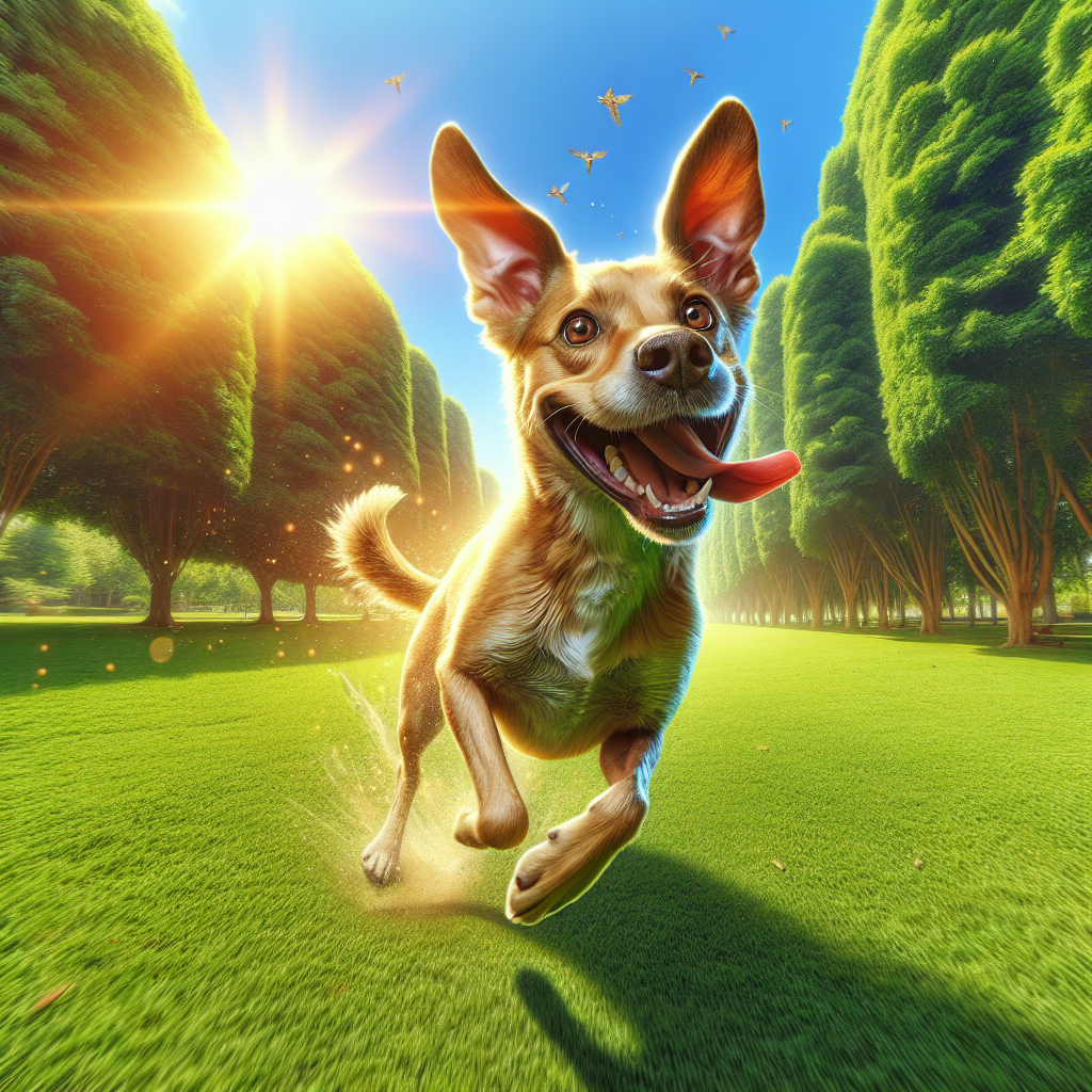 AI-generated image for: realistic image of a happy dog