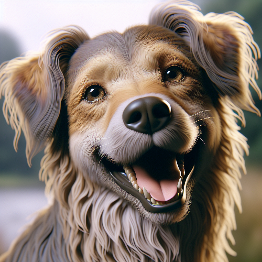 AI-generated image for: realistic image of a happy dog