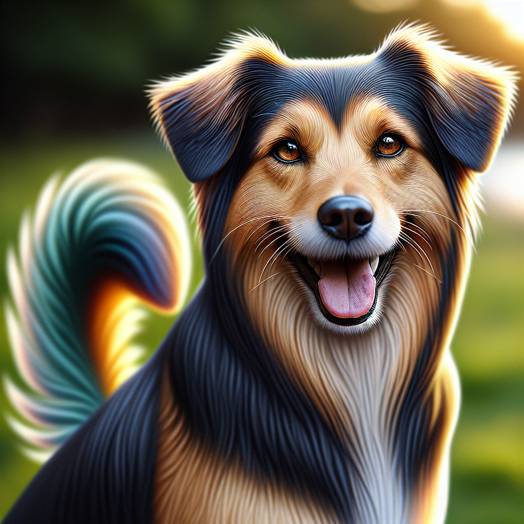 AI-generated image for: realistic image of a happy dog