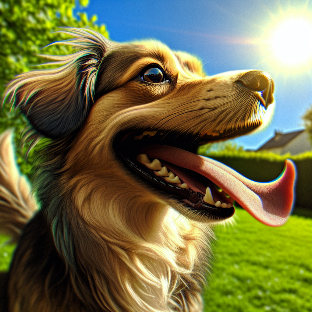 AI-generated image for: realistic image of a happy dog