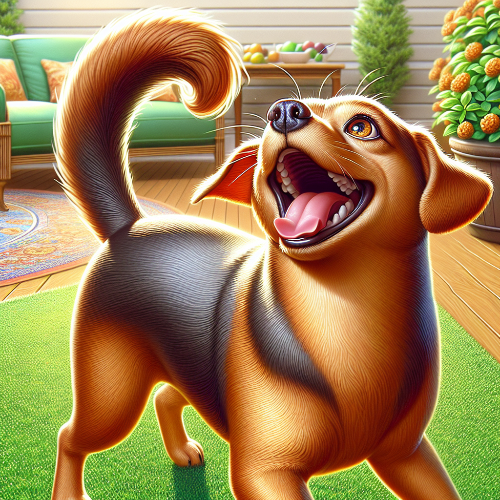 AI-generated image for: realistic image of a happy dog