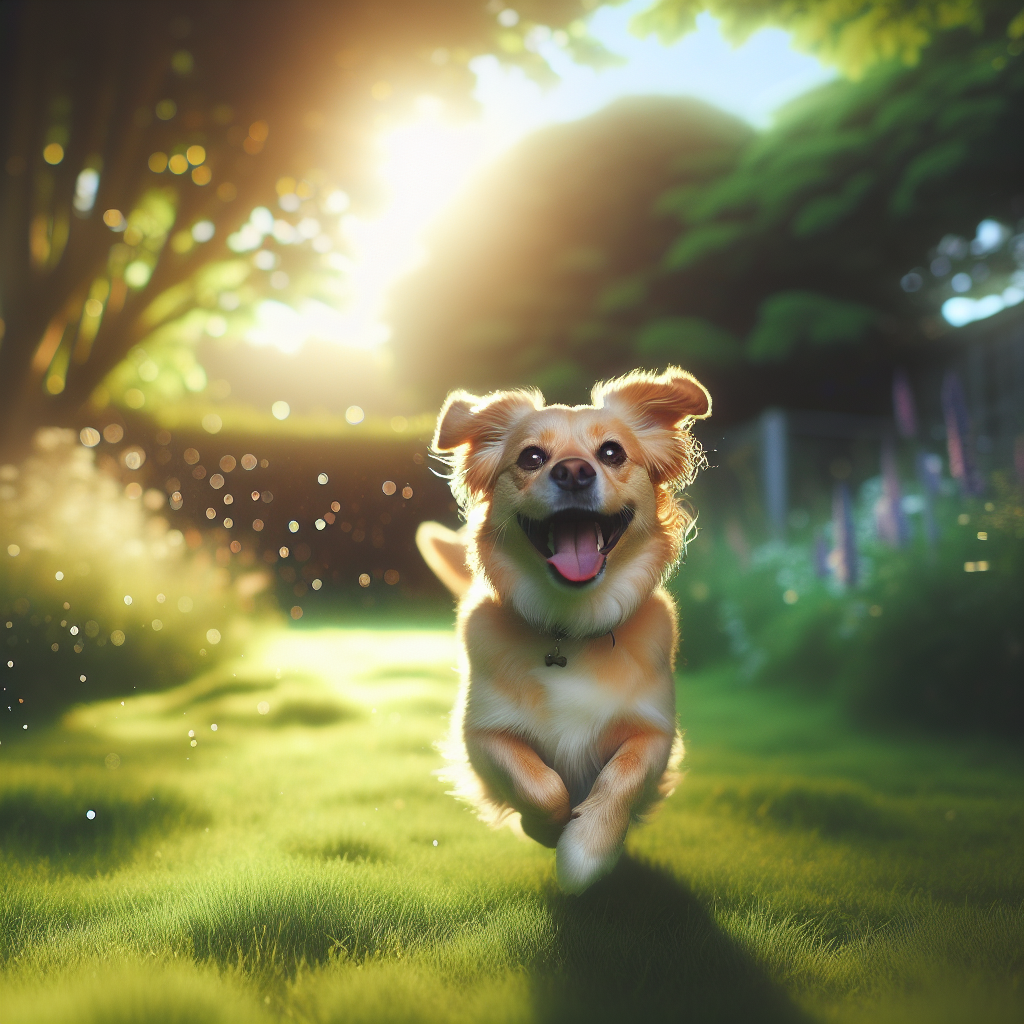 AI-generated image for: realistic image of a happy dog