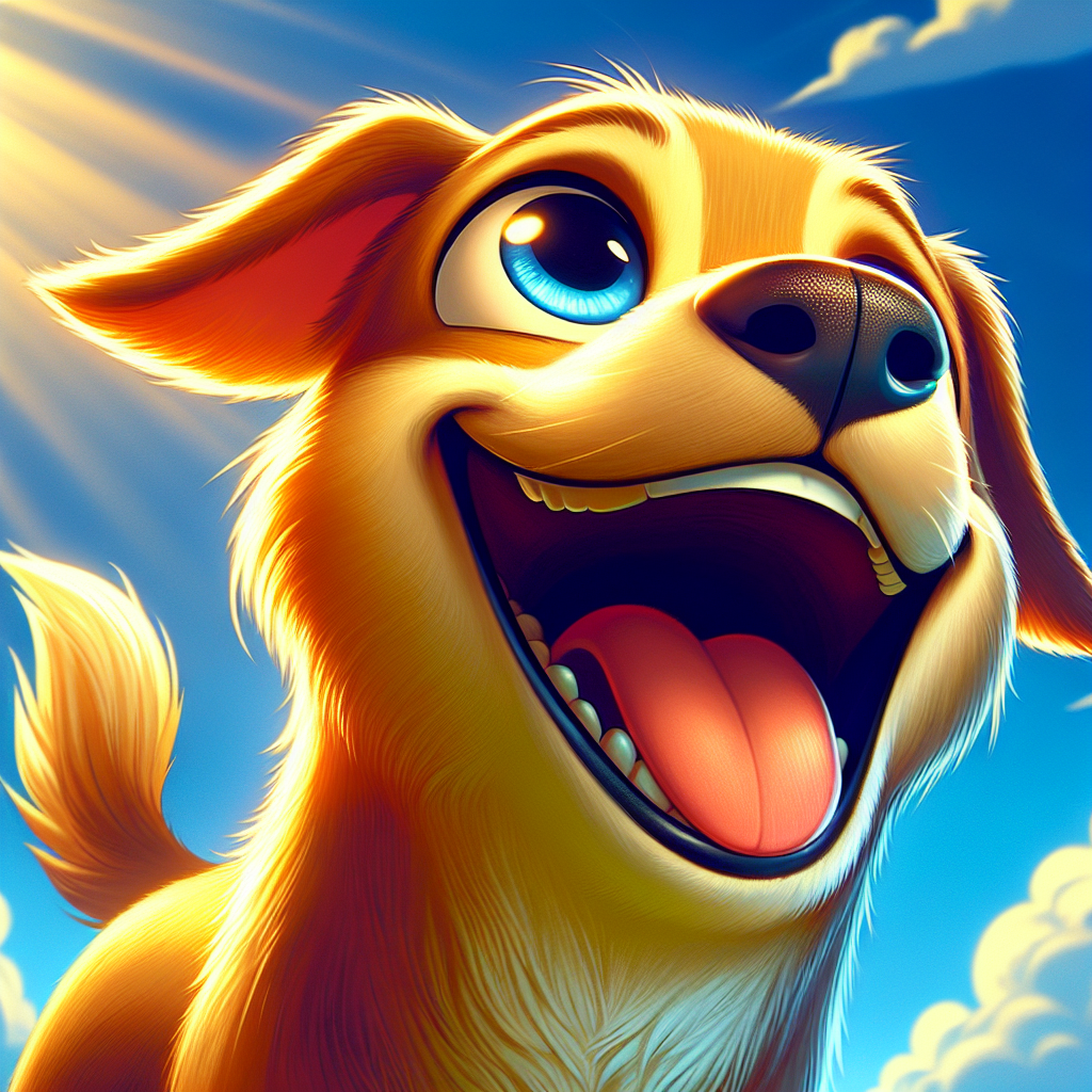 AI-generated image for: realistic image of a happy dog