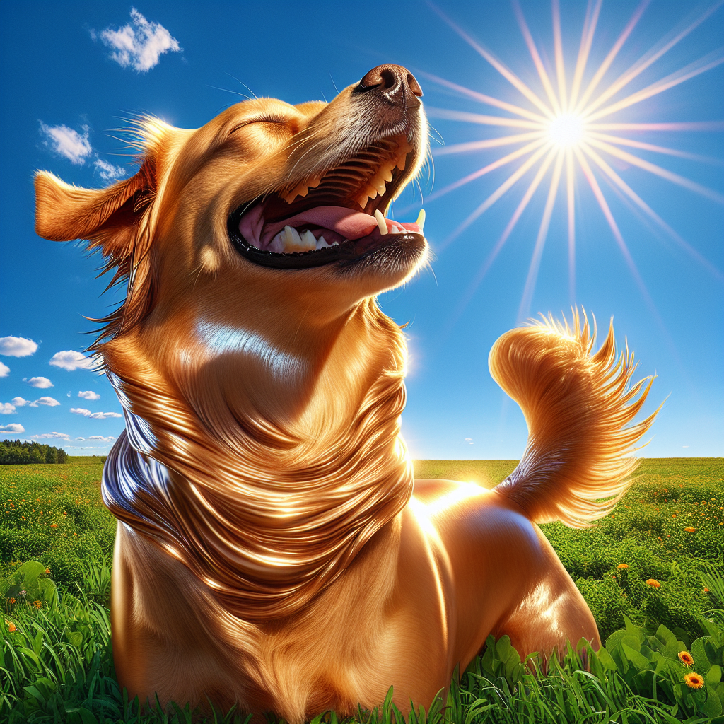 AI-generated image for: realistic image of a happy dog