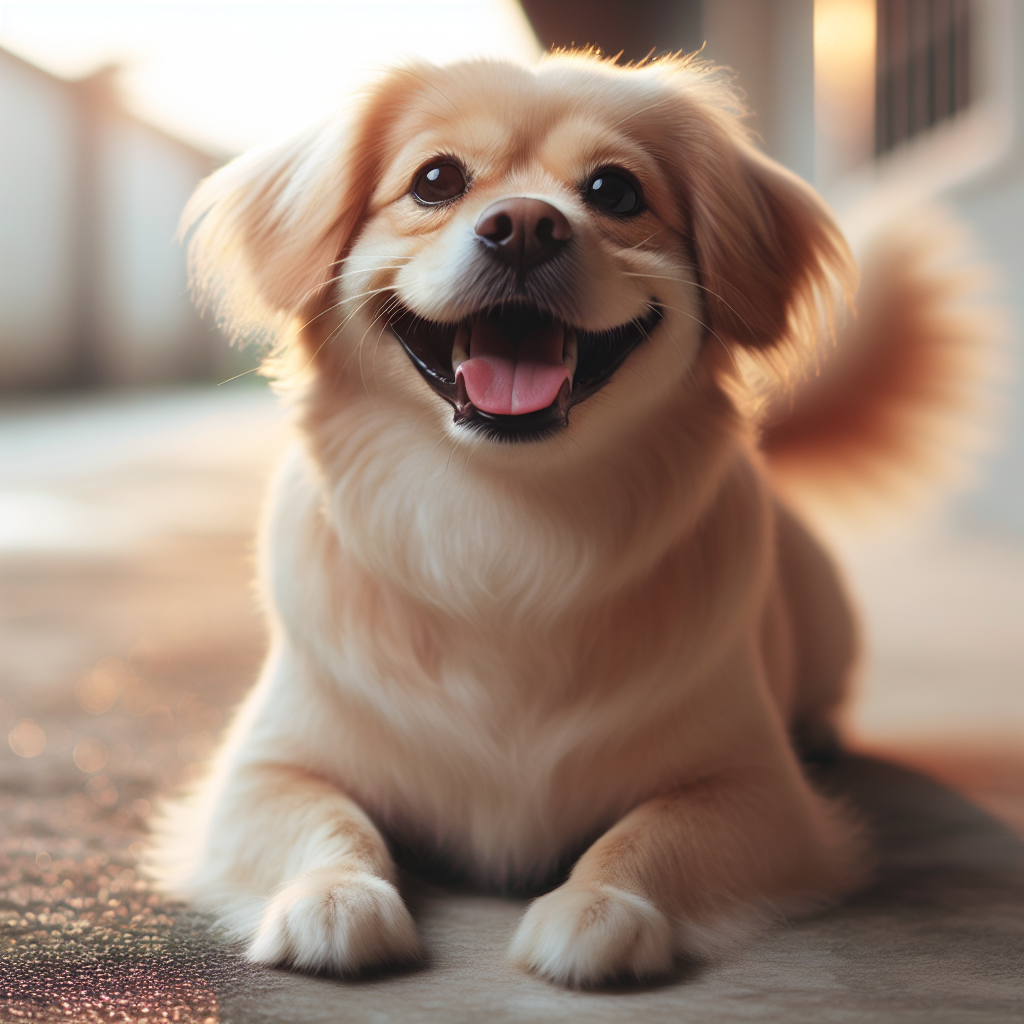 AI-generated image for: realistic image of a happy dog