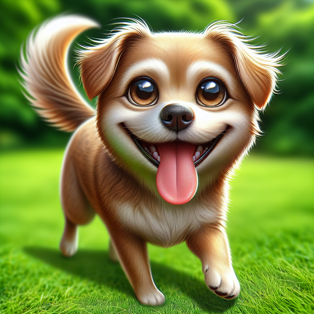 AI-generated image for: realistic image of a happy dog