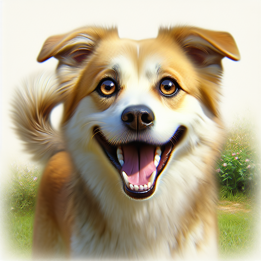 AI-generated image for: realistic image of a happy dog