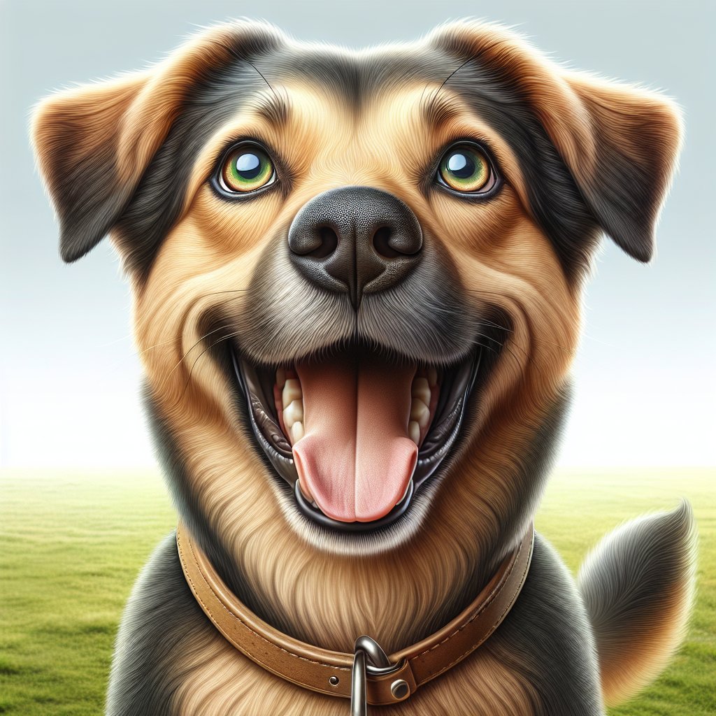 AI-generated image for: realistic image of a happy dog