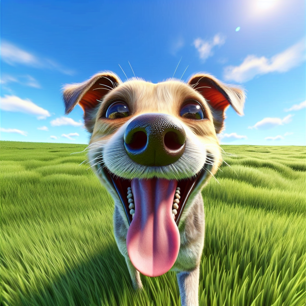 AI-generated image for: realistic image of a happy dog