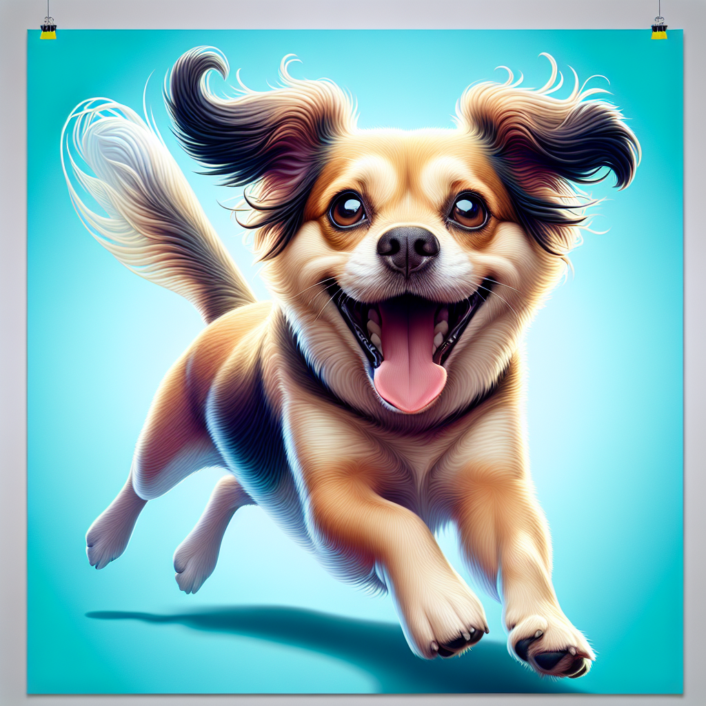 AI-generated image for: realistic image of a happy dog