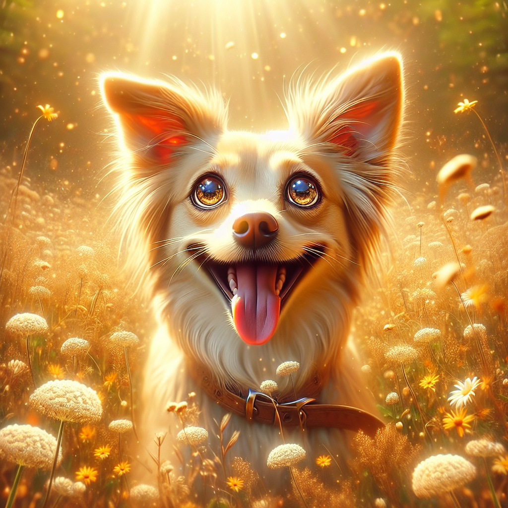 AI-generated image for: realistic image of a happy dog