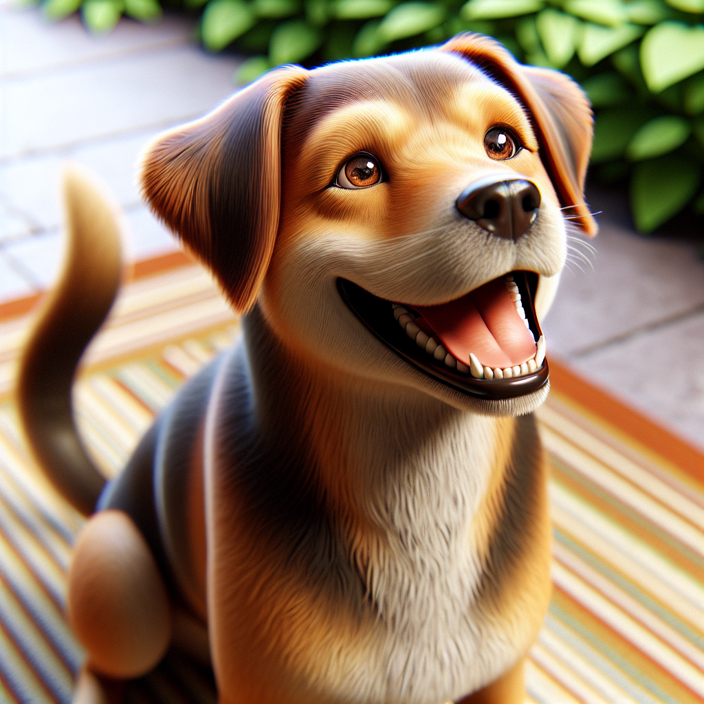 AI-generated image for: realistic image of a happy dog