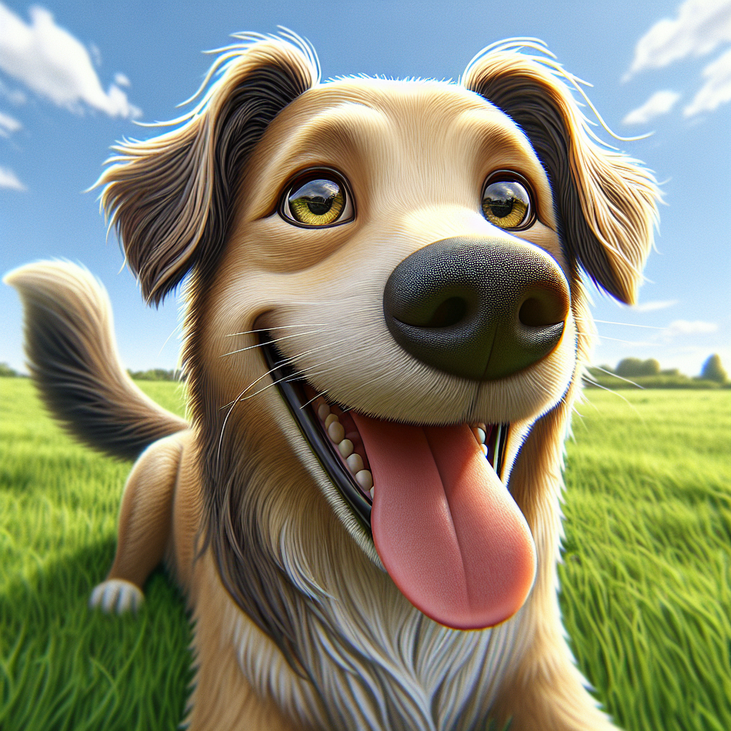 AI-generated image for: realistic image of a happy dog