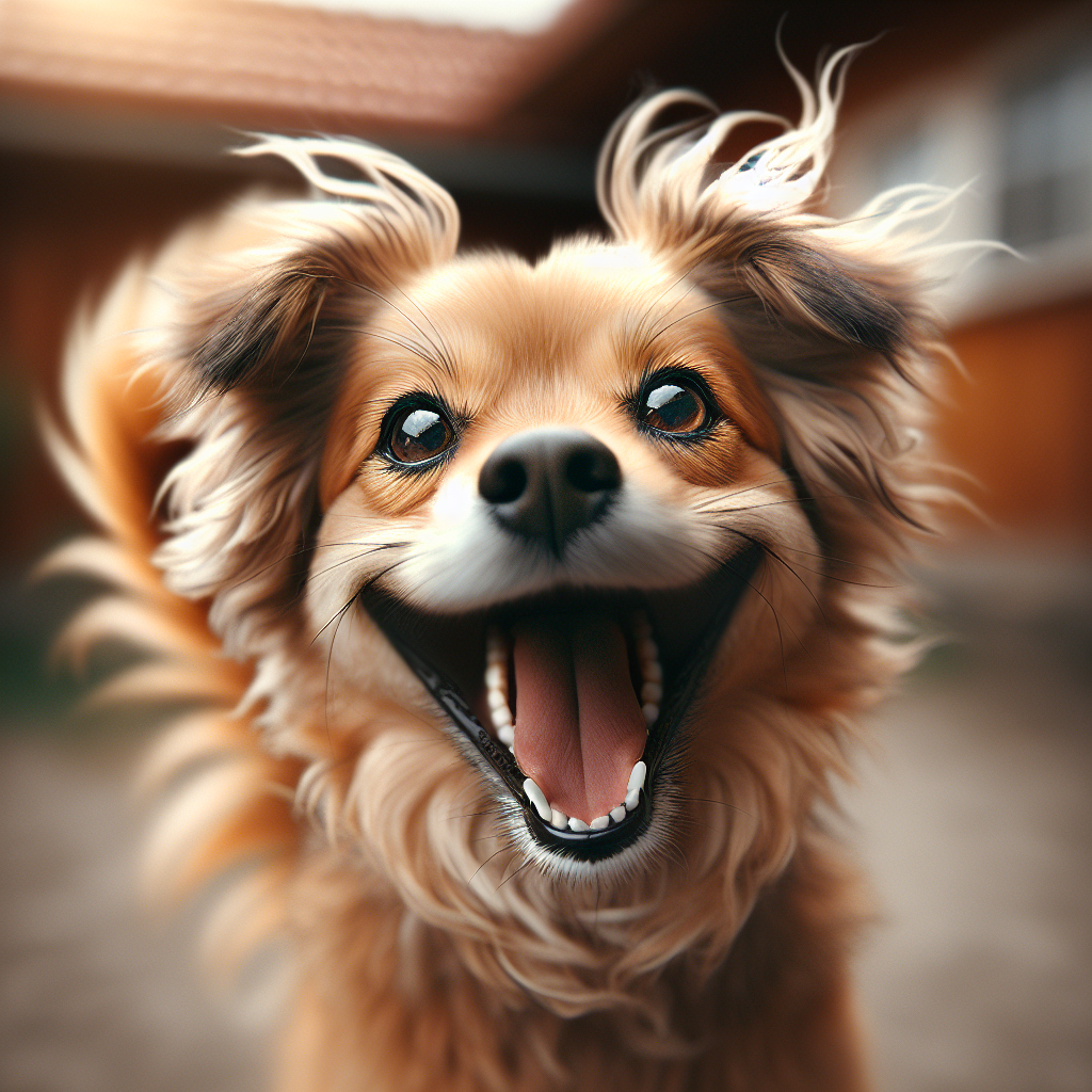 AI-generated image for: realistic image of a happy dog