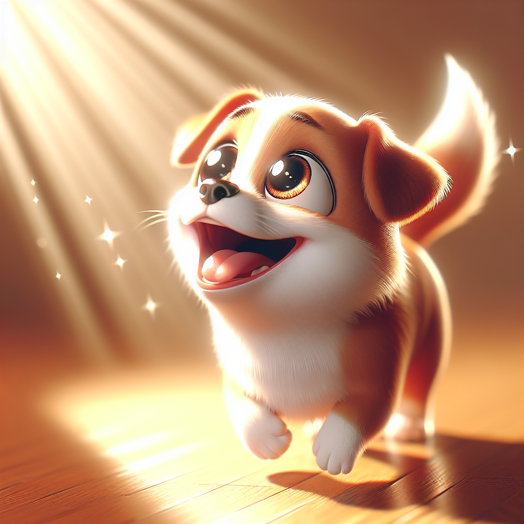 AI-generated image for: realistic image of a happy dog