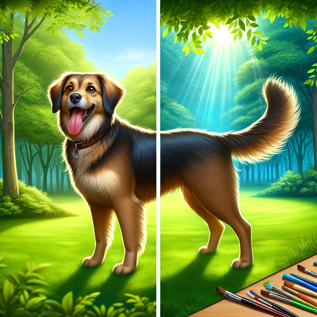 AI-generated image for: realistic image of a happy dog