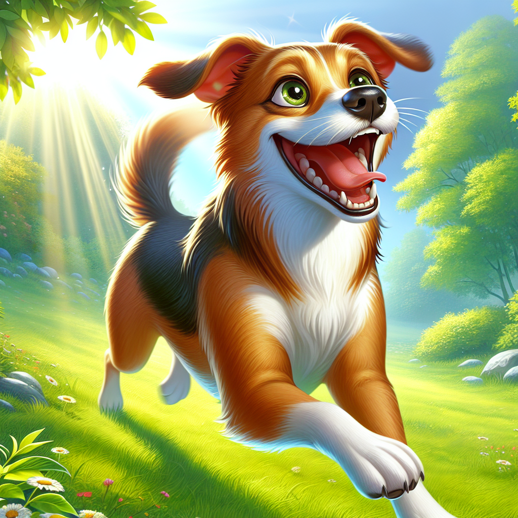 AI-generated image for: realistic image of a happy dog