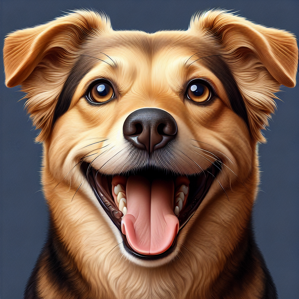 AI-generated image for: realistic image of a happy dog