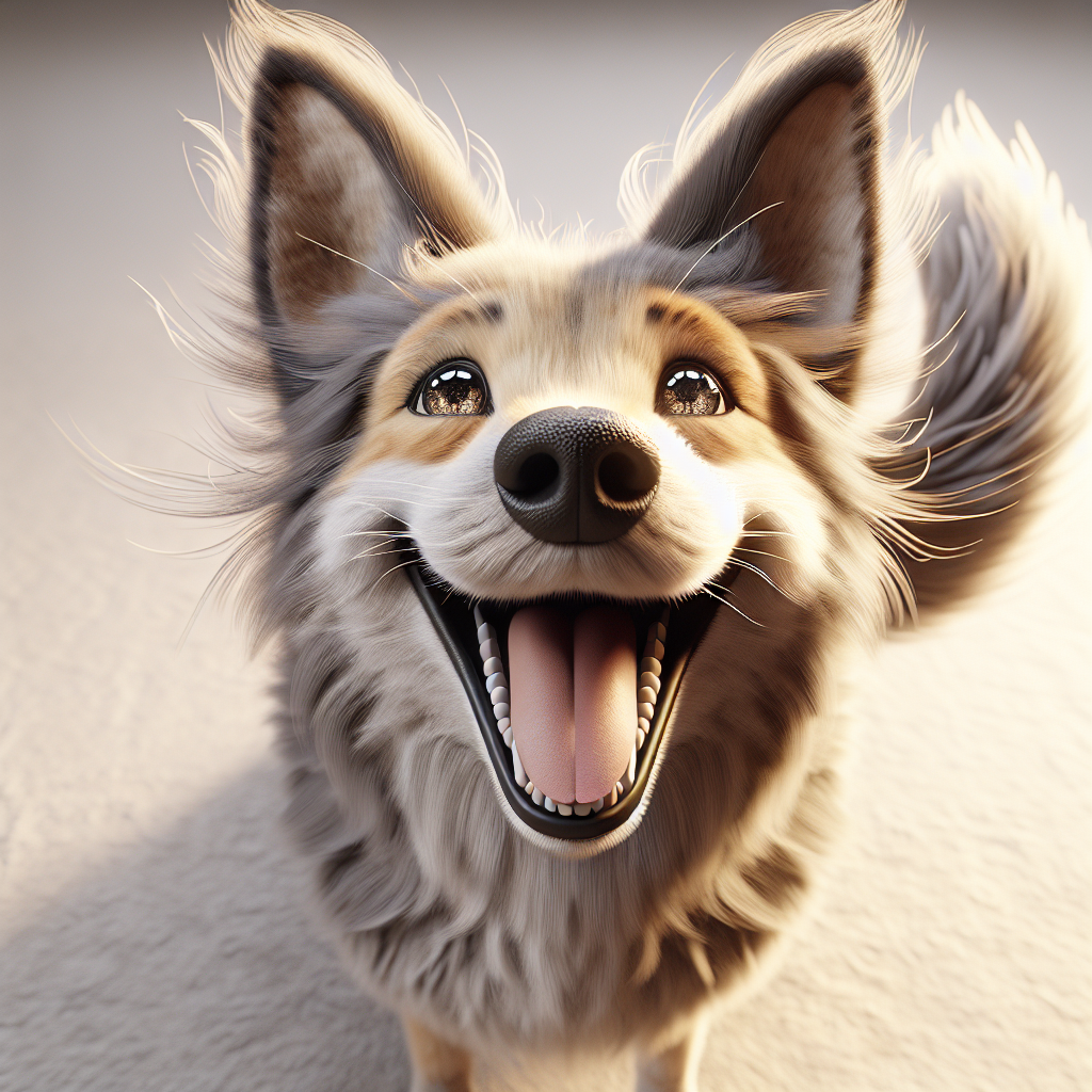 AI-generated image for: realistic image of a happy dog