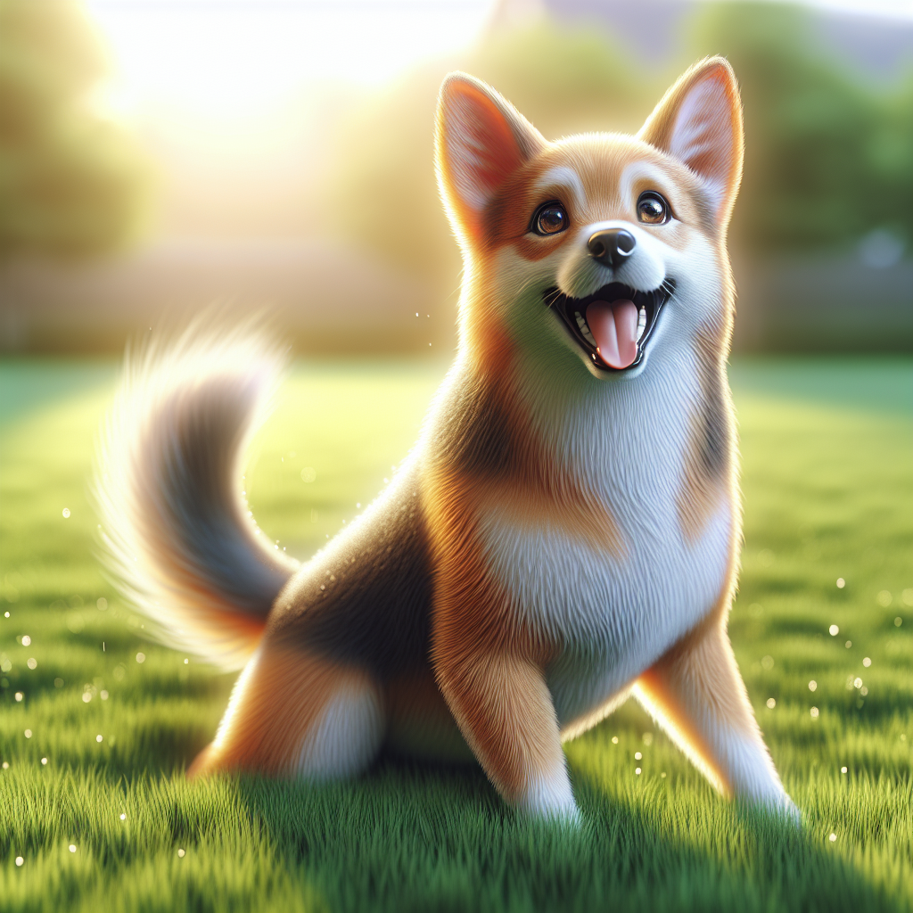 AI-generated image for: realistic image of a happy dog