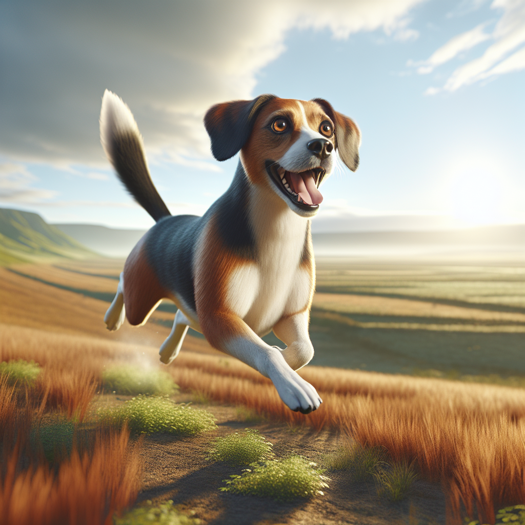 AI-generated image for: realistic image of a happy dog
