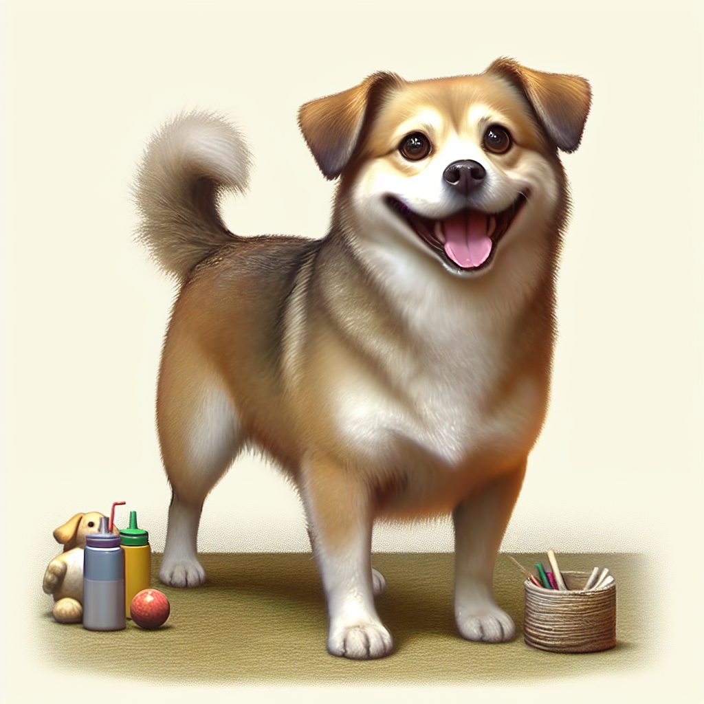 AI-generated image for: realistic image of a happy dog