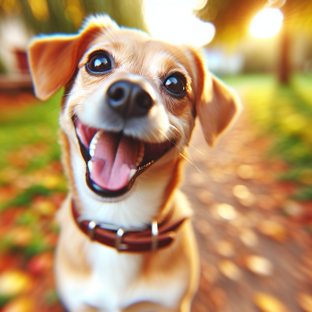 AI-generated image for: realistic image of a happy dog