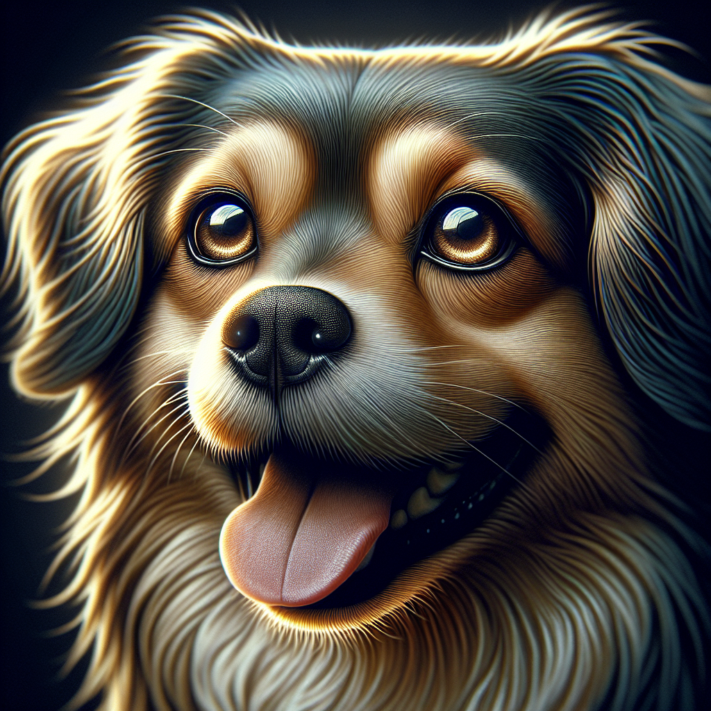 AI-generated image for: realistic image of a happy dog