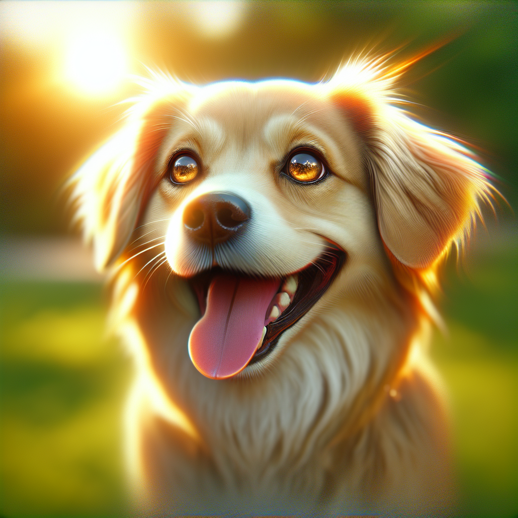 AI-generated image for: realistic image of a happy dog