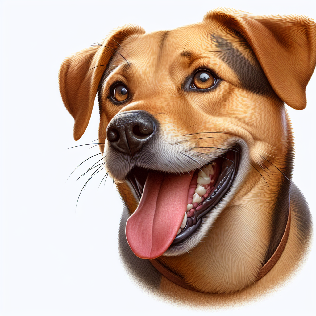 AI-generated image for: realistic image of a happy dog