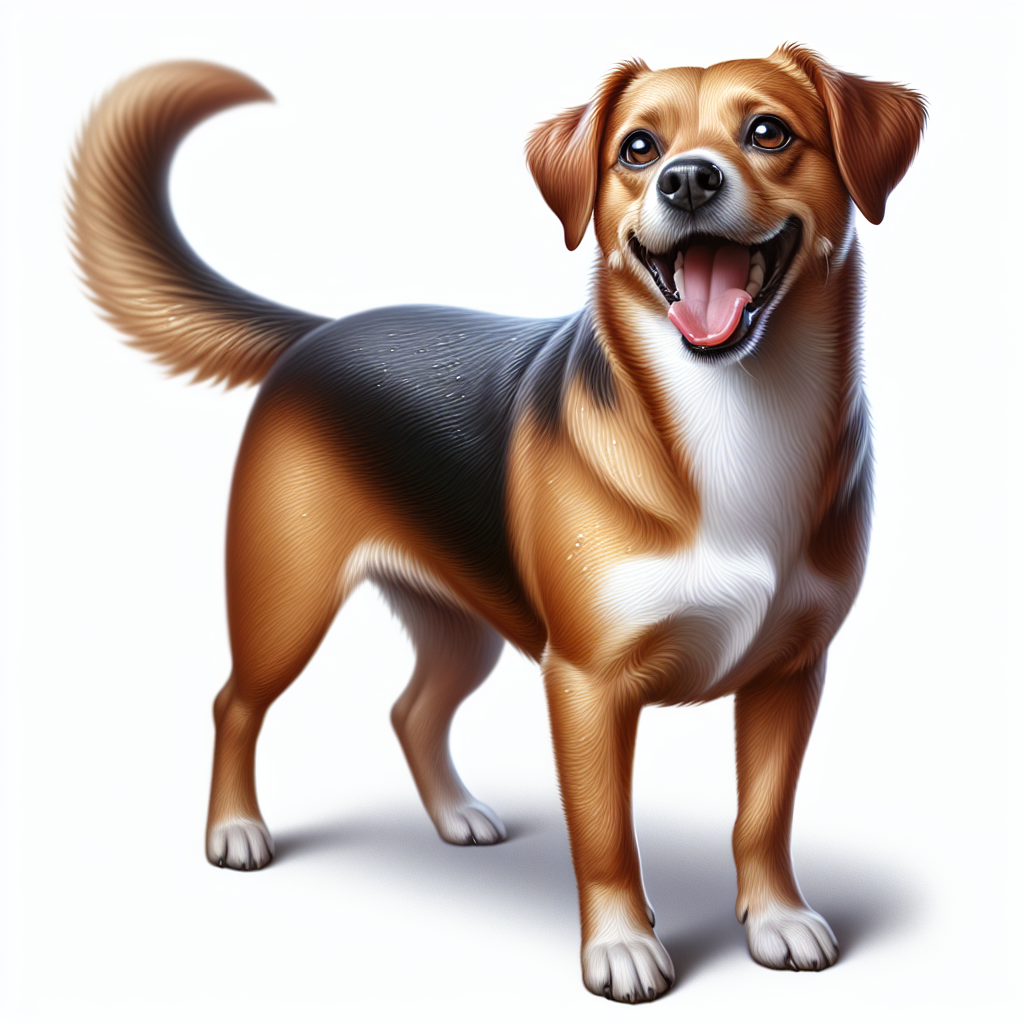AI-generated image for: realistic image of a happy dog