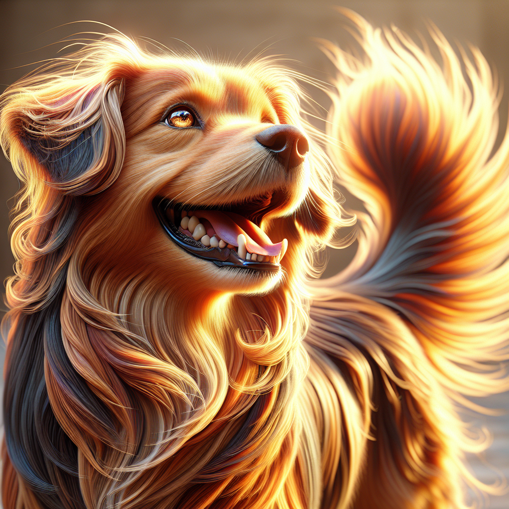 AI-generated image for: realistic image of a happy dog