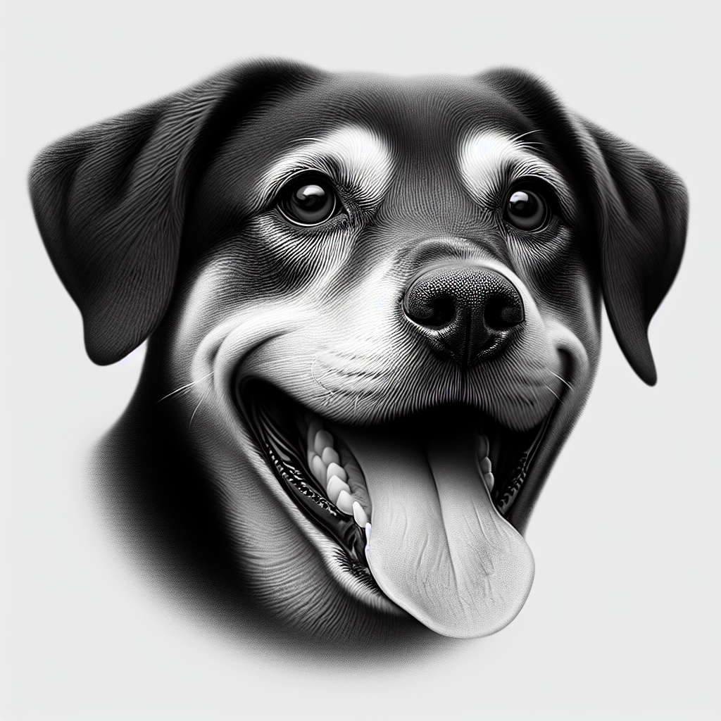 AI-generated image for: realistic image of a happy dog