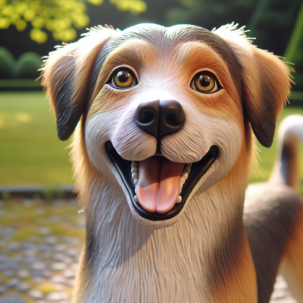 AI-generated image for: realistic image of a happy dog