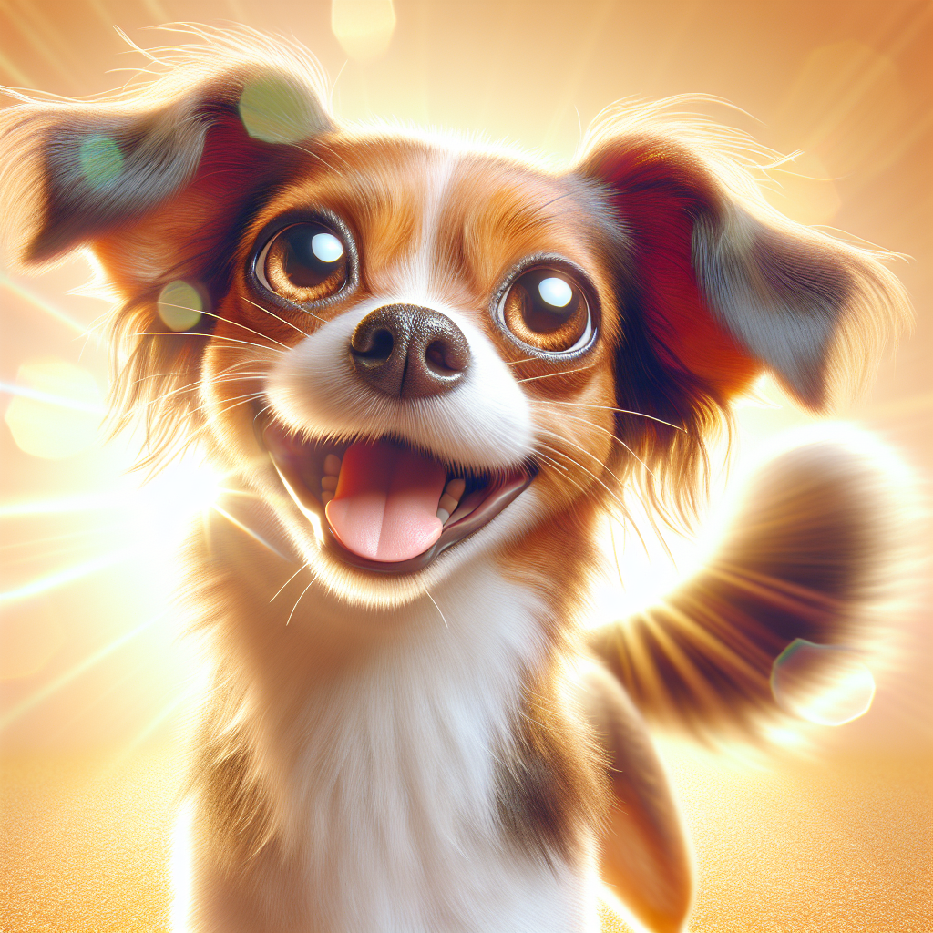 AI-generated image for: realistic image of a happy dog