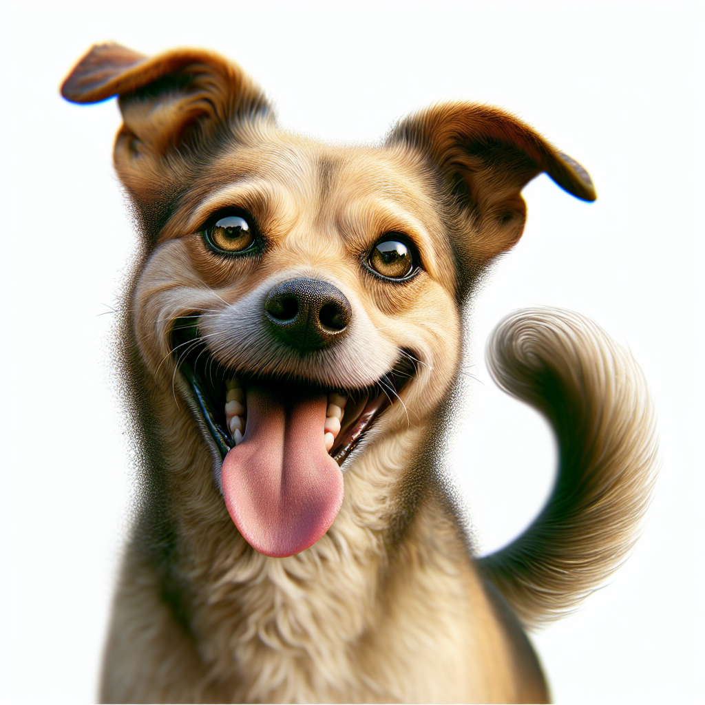 AI-generated image for: realistic image of a happy dog